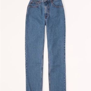Abercrombie & Fitch Curve Love Ultra High Rise 90s Straight Long Jeans